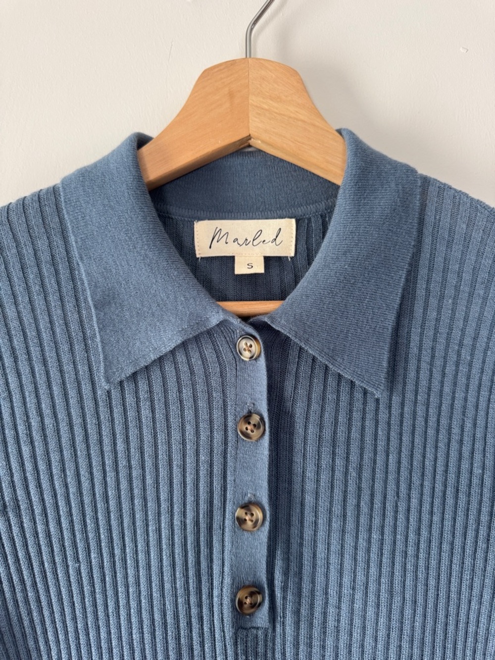 Wool Collared Tee - Picture 3 of 8